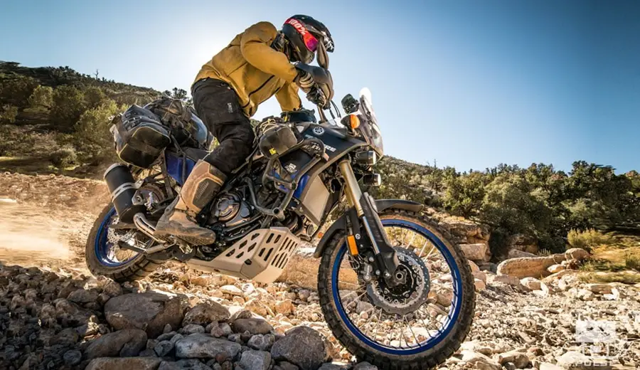 offroad rider in jacket fitting